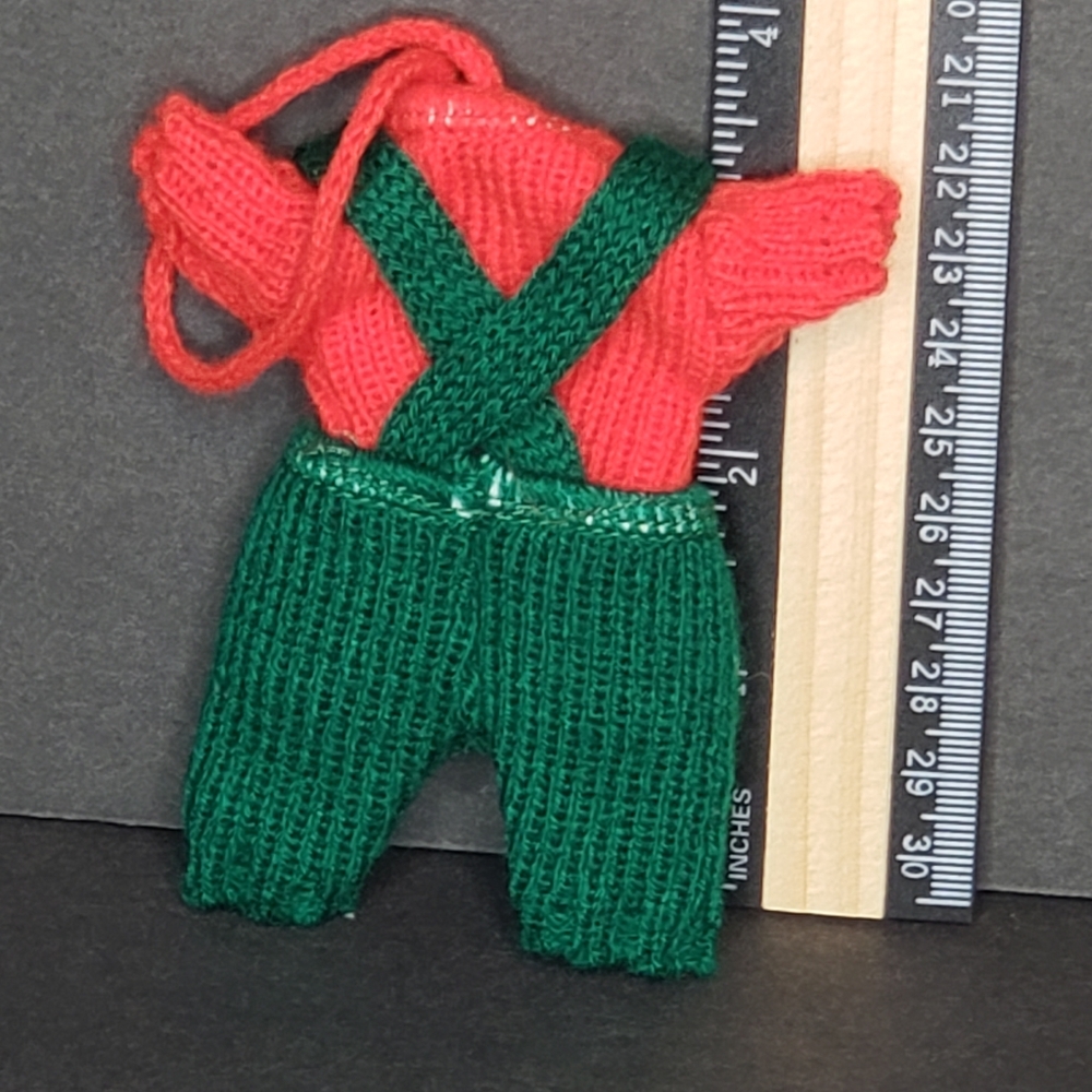 Christmas Ornament Knit Elf Outfit